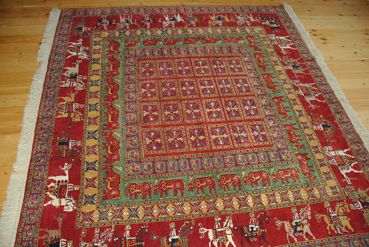 Altai Pazyryk rug (based on the famous Pazyryk rug the oldest known